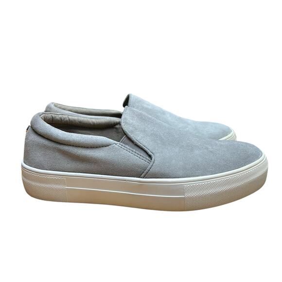 Steve Madden Women’s Gray Suede Gills Platform Slip On Sneakers Size 7 Medium - Picture 2 of 9